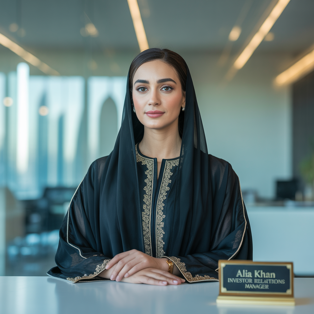 صورة مديرة علاقات المستثمرين فاطمة المزروعي